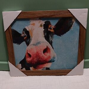 Colorful Cow Canvas Art